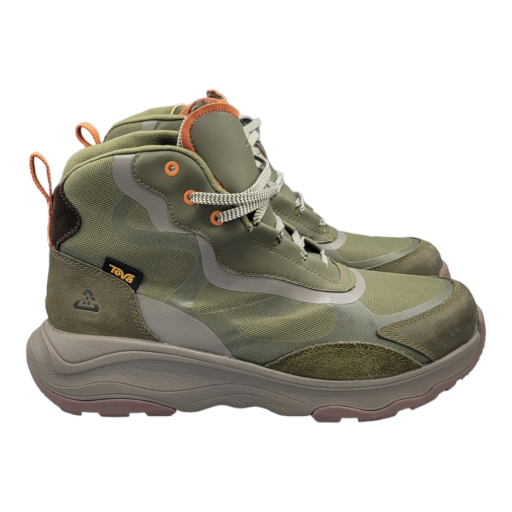 NEW Teva Men’s Geotrecca Dark Olive Desert Taupe Green Boots Size 9 Waterproof